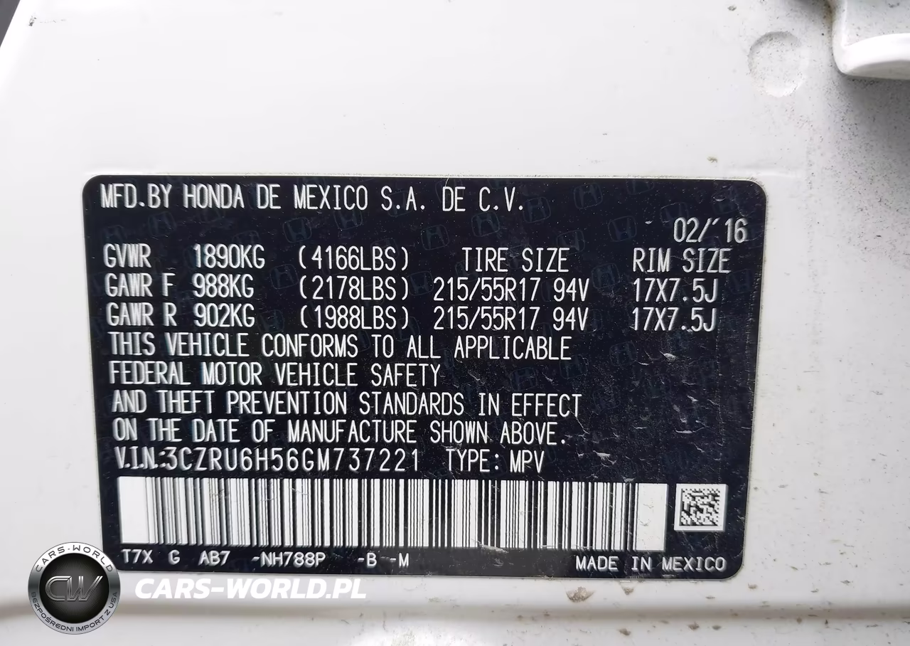 2016 Honda Hr-V Ex VIN:3CZRU6H56GM737221 - 9