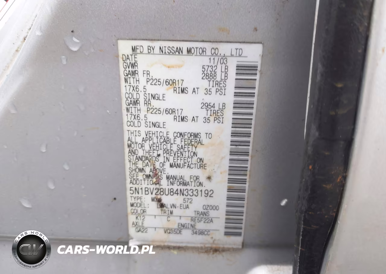 2004 Nissan Quest 3.5 Se VIN:5N1BV28U84N333192 - 9