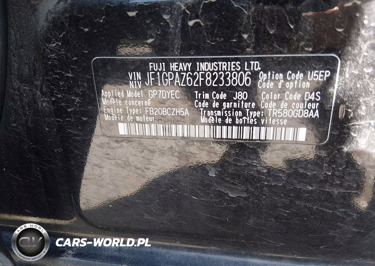 2015 Subaru Impreza 2.0I Sport Limited VIN:JF1GPAZ62F8233806 - 9