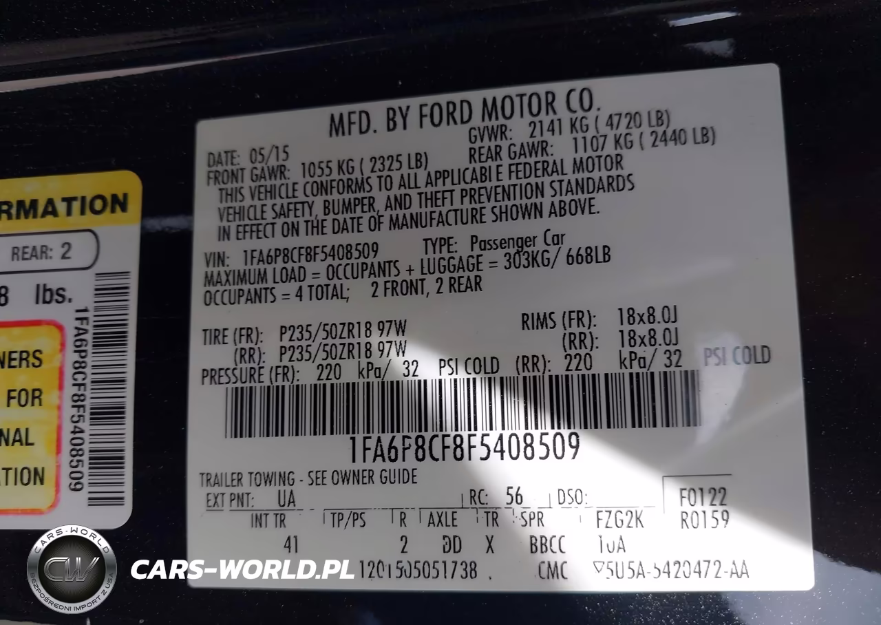 2015 Ford Mustang Gt Premium VIN:1FA6P8CF8F5408509 - 9