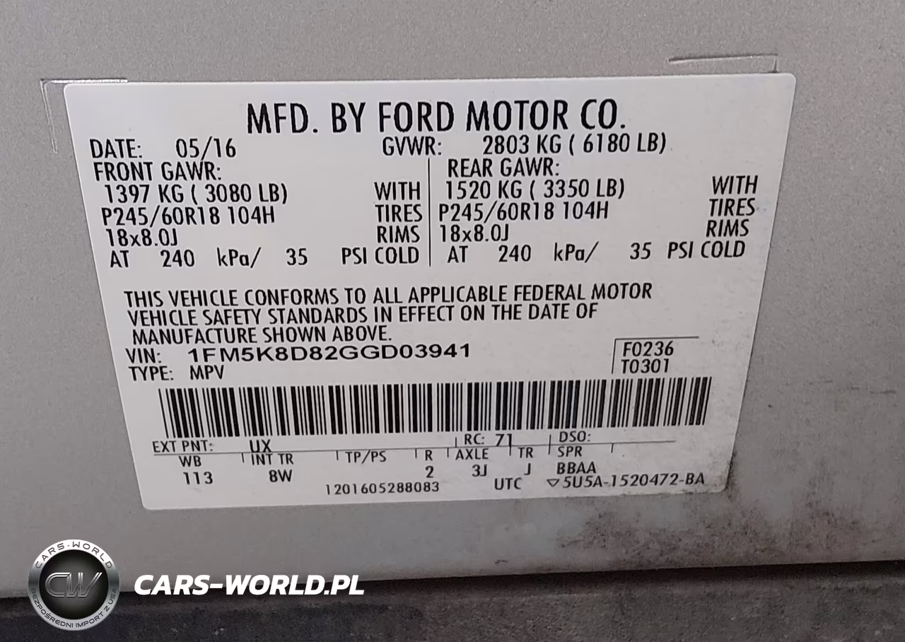 2016 Ford Explorer Xlt VIN:1FM5K8D82GGD03941 - 9