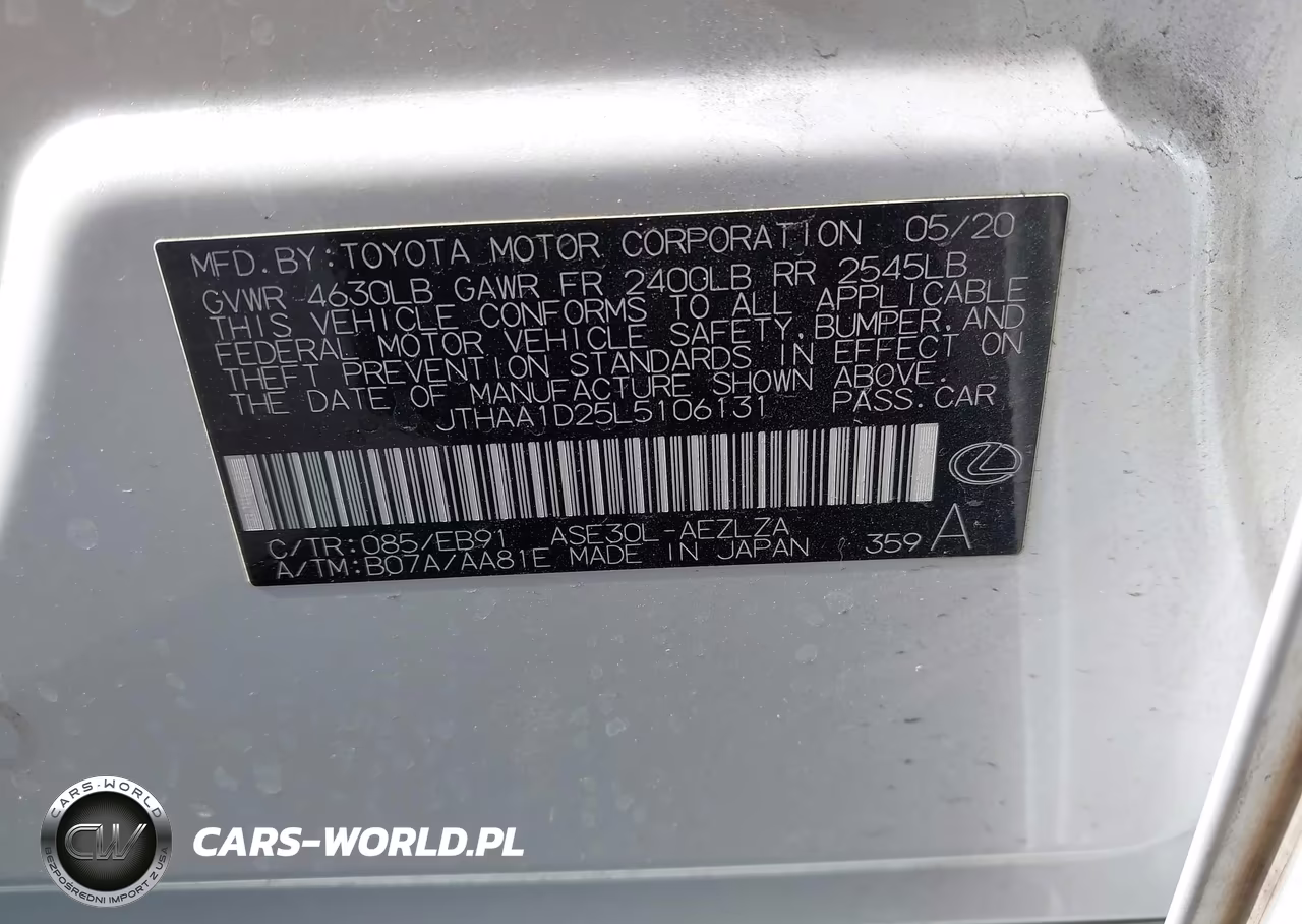 2020 Lexus Is 300 VIN:JTHAA1D25L5106131 - 9