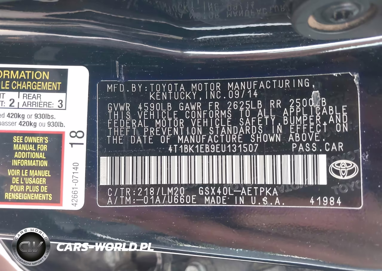 2014 Toyota Avalon Limited VIN:4T1BK1EB9EU131507 - 9
