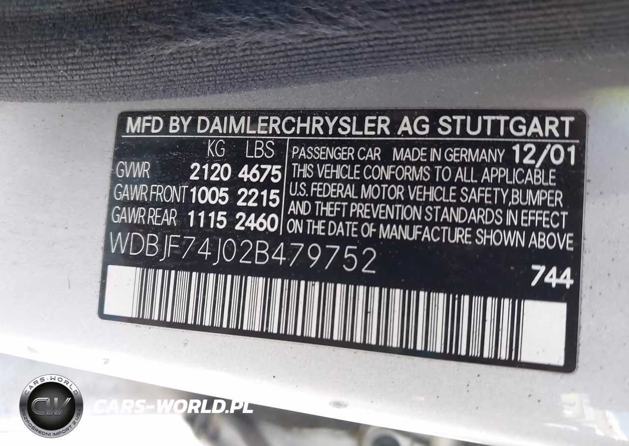 2002 Mercedes-Benz E 55 Amg VIN:WDBJF74J02B479752 - 9