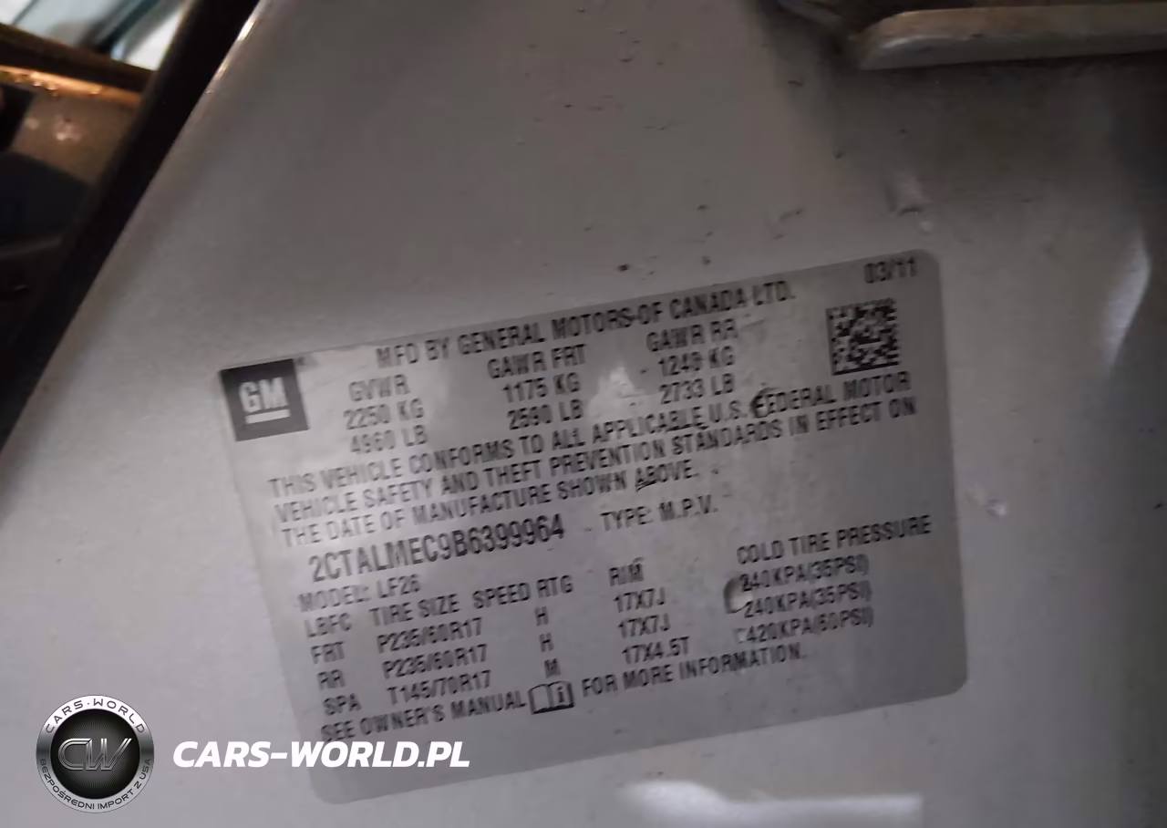 2011 GMC Terrain Sle-1 VIN:2CTALMEC9B6399964 - 9