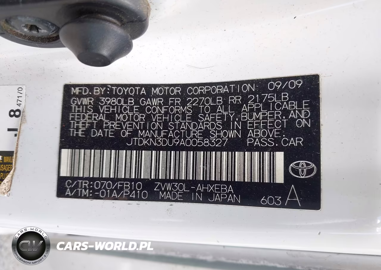 2010 Toyota Prius I-Ii-Iii-Iv-V VIN:JTDKN3DU9A0058327 - 9