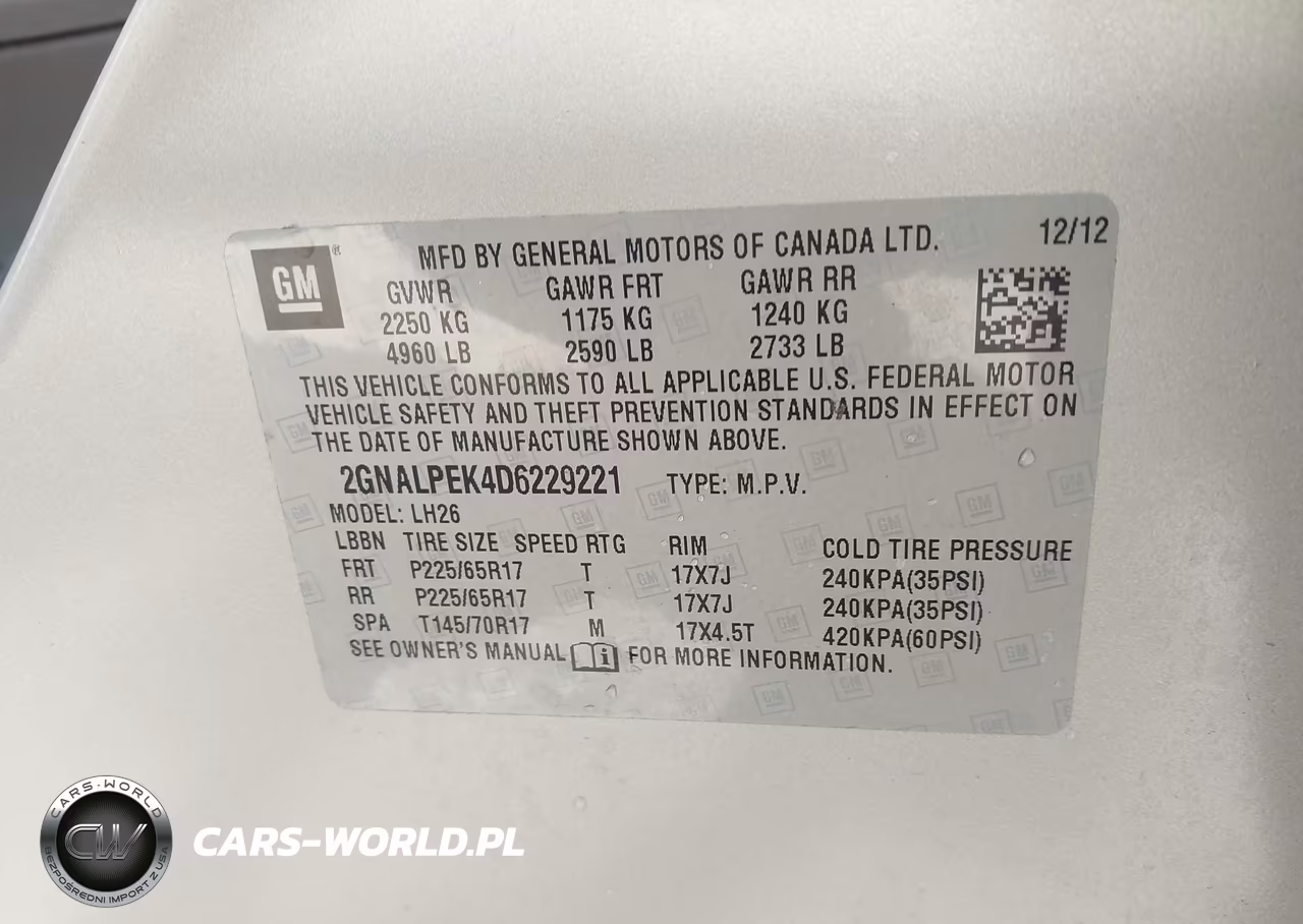 2013 Chevrolet Equinox 2Lt VIN:2GNALPEK4D6229221 - 9