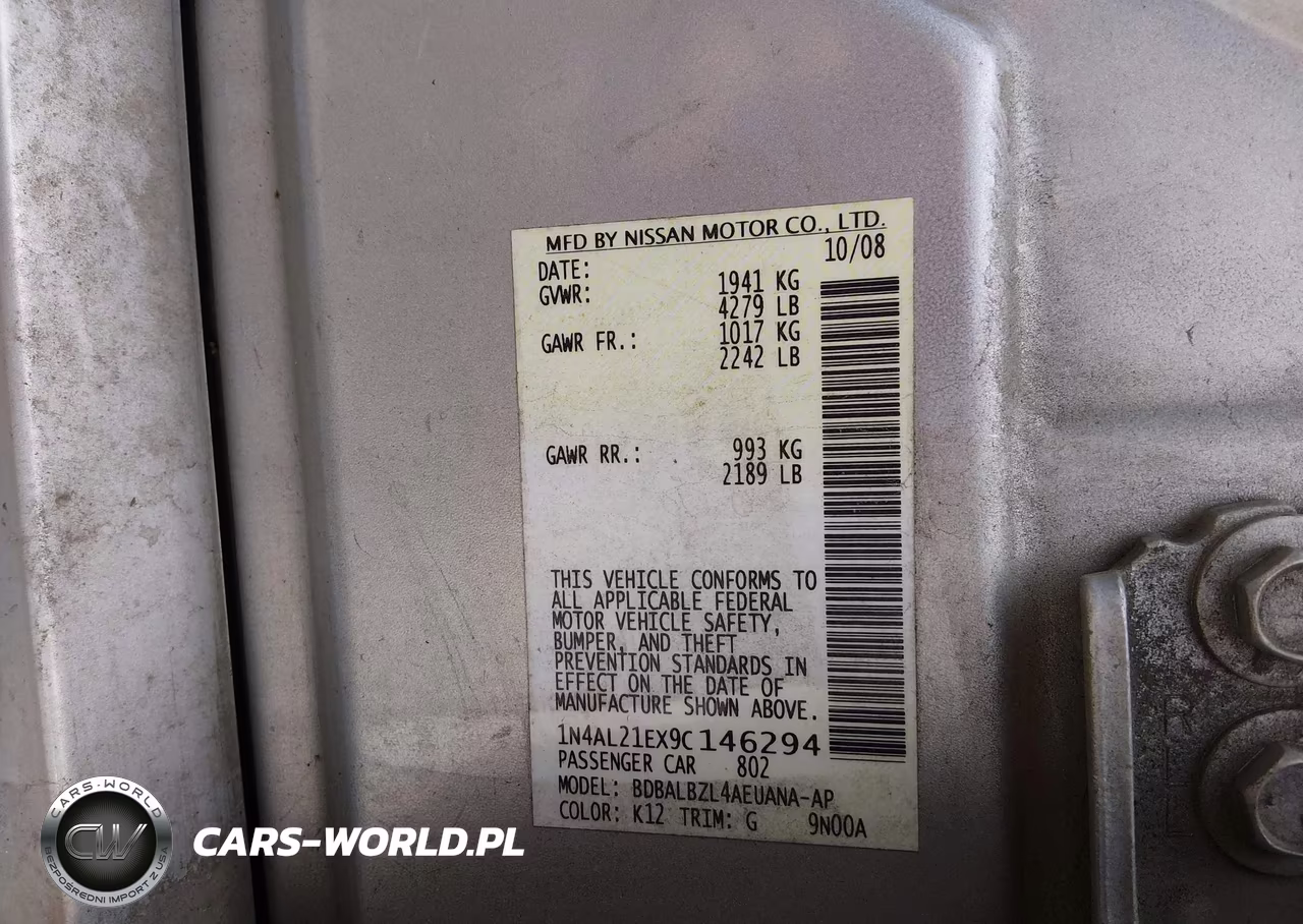 2009 Nissan Altima 2.5 S VIN:1N4AL21EX9C146294 - 9