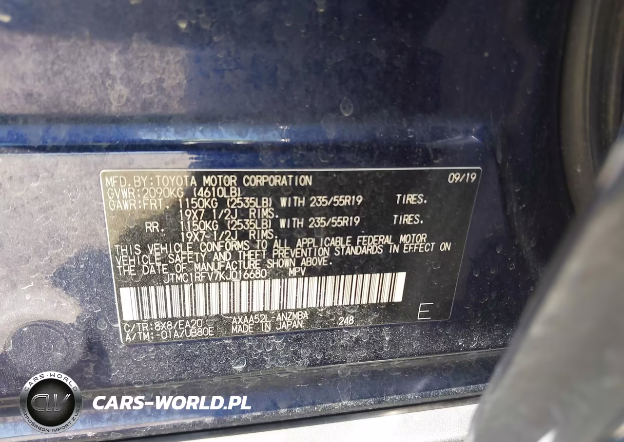 2019 Toyota Rav4 Xle Premium VIN:JTMC1RFV7KJ016680 - 9