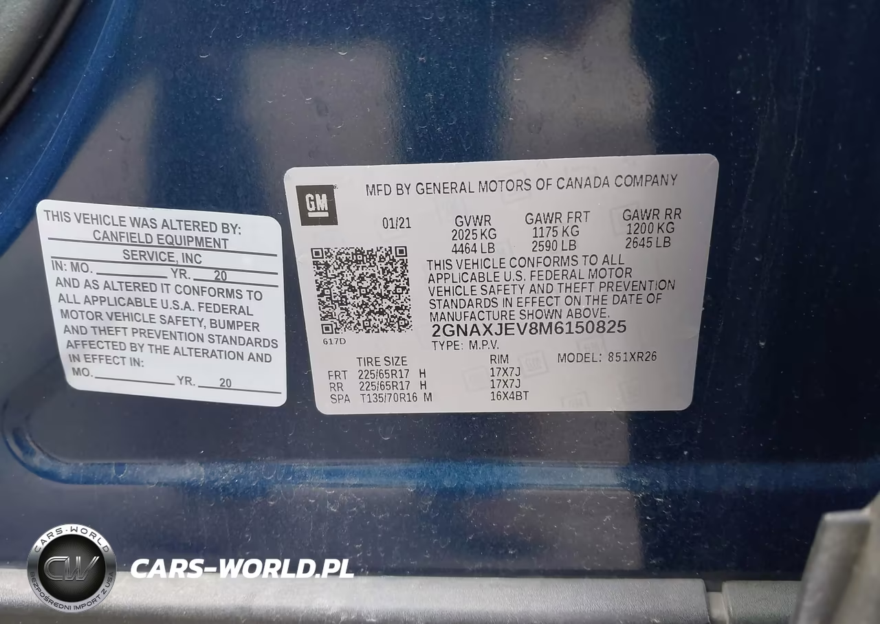 2021 Chevrolet Equinox Fwd 2Fl VIN:2GNAXJEV8M6150825 - 9