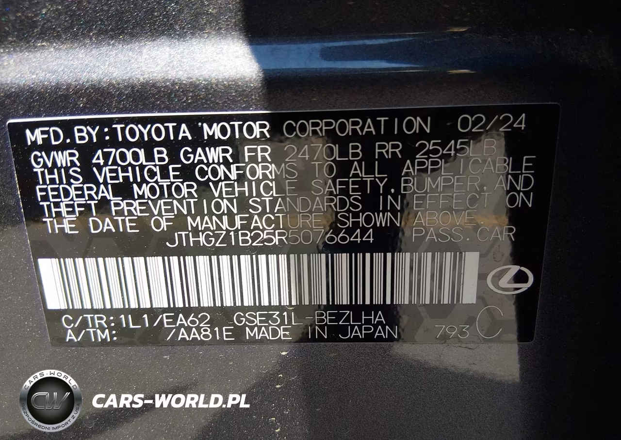 2024 Lexus Is 350 F Sport VIN:JTHGZ1B25R5076644 - 9