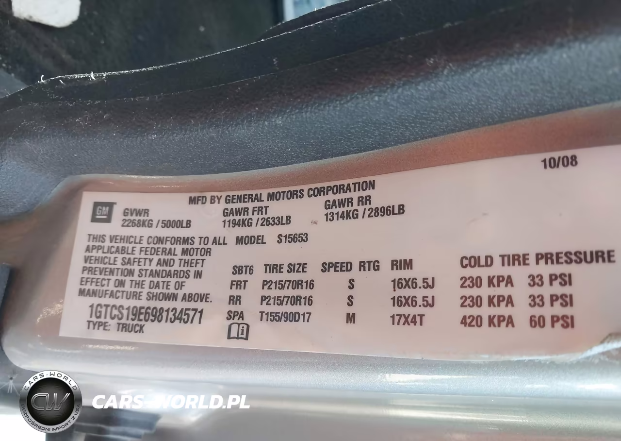 2009 GMC Canyon Sle1 VIN:1GTCS19E698134571 - 9
