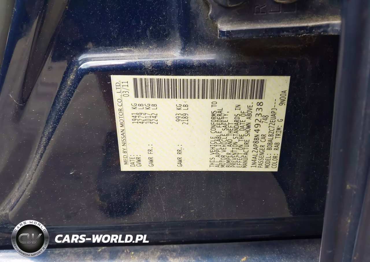 2011 Nissan Altima 2.5 S VIN:1N4AL2AP8BN492338 - 9