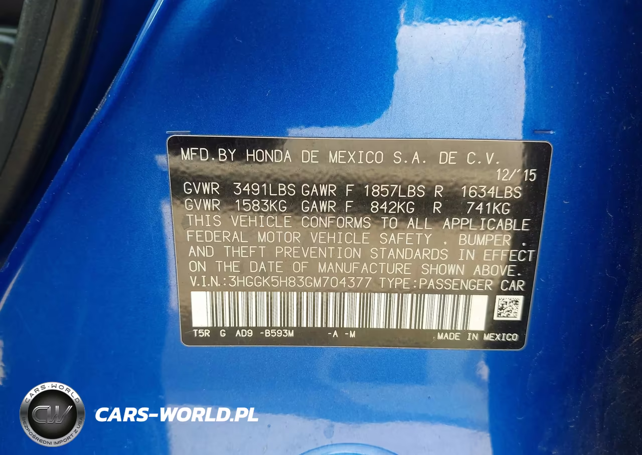 2016 Honda Fit Ex-L VIN:3HGGK5H83GM704377 - 9