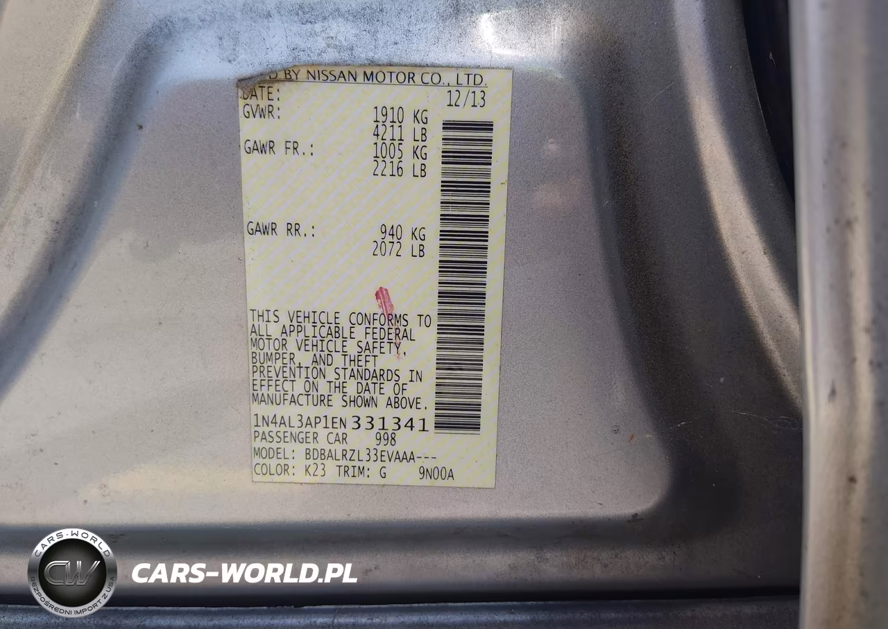 2014 Nissan Altima 2.5 S VIN:1N4AL3AP1EN331341 - 9
