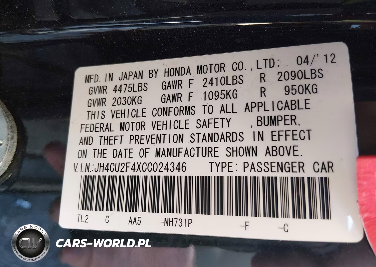 2012 Acura Tsx 2.4 VIN:JH4CU2F4XCC024346 - 9