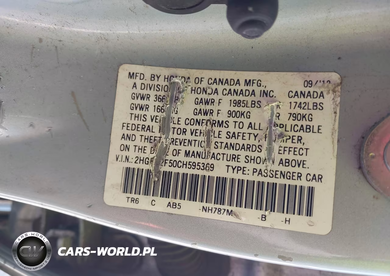 2012 Honda Civic Lx VIN:2HGFB2F50CH595369 - 9