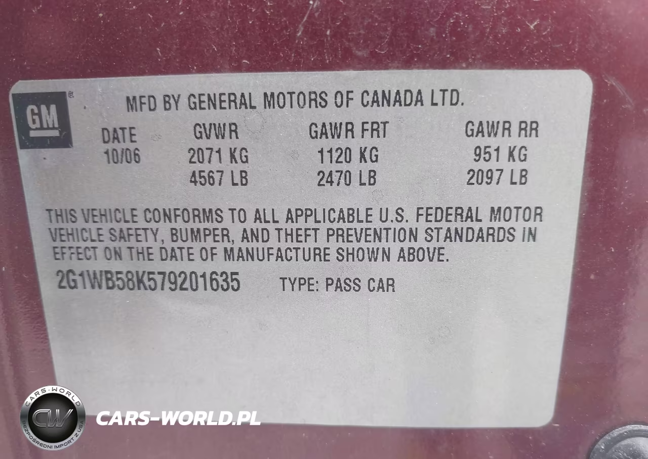 2007 Chevrolet Impala Ls VIN:2G1WB58K579201635 - 9