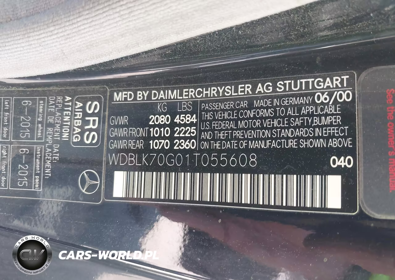 2001 Mercedes-Benz Clk 430 VIN:WDBLK70G01T055608 - 9