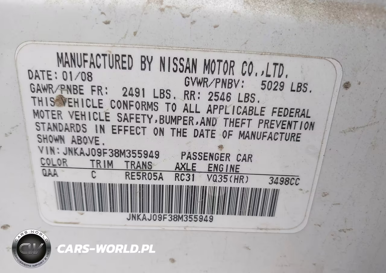 2008 Infiniti Ex35 Journey VIN:JNKAJ09F38M355949 - 9