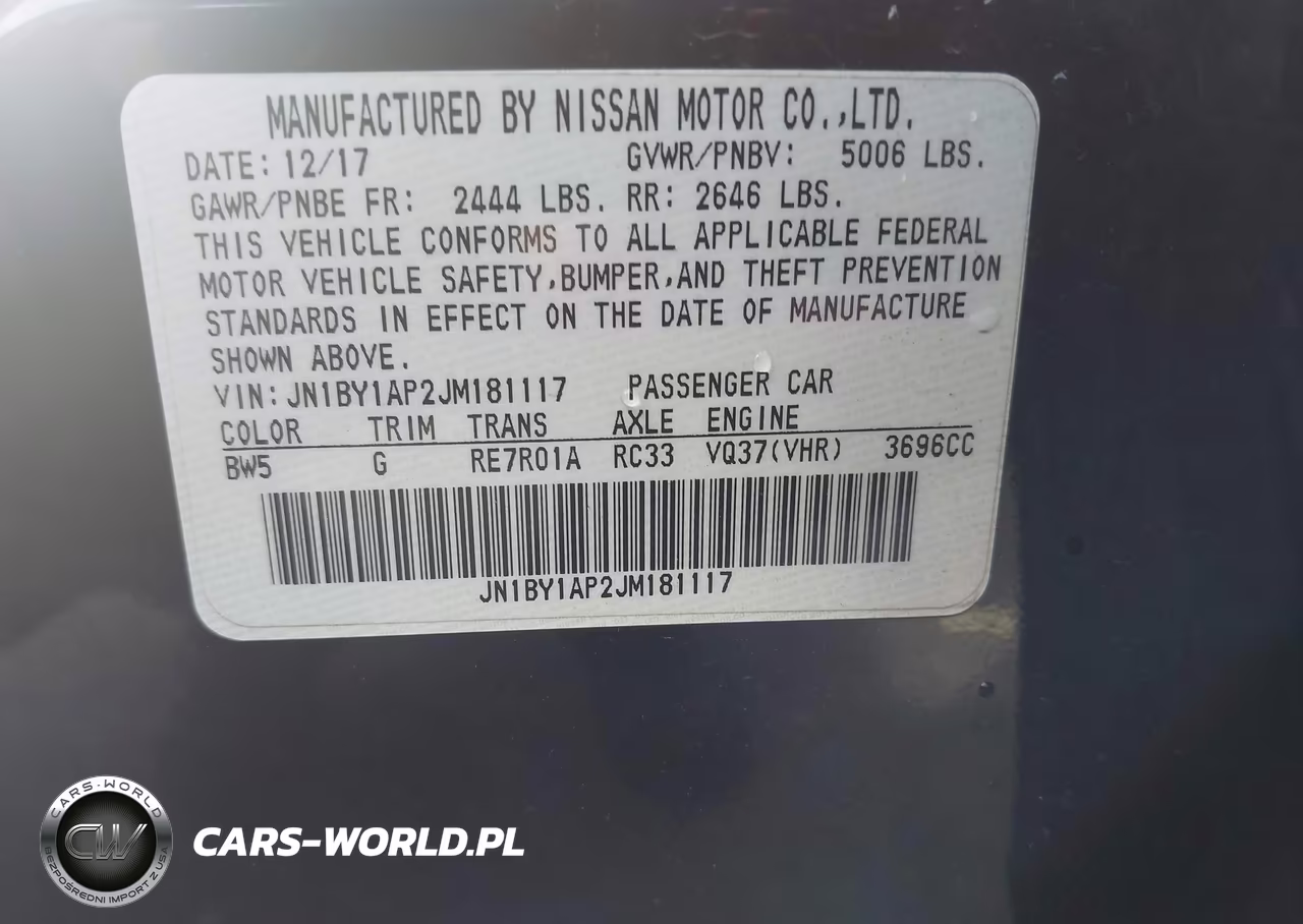 2018 Infiniti Q70 3.7 Luxe VIN:JN1BY1AP2JM181117 - 9