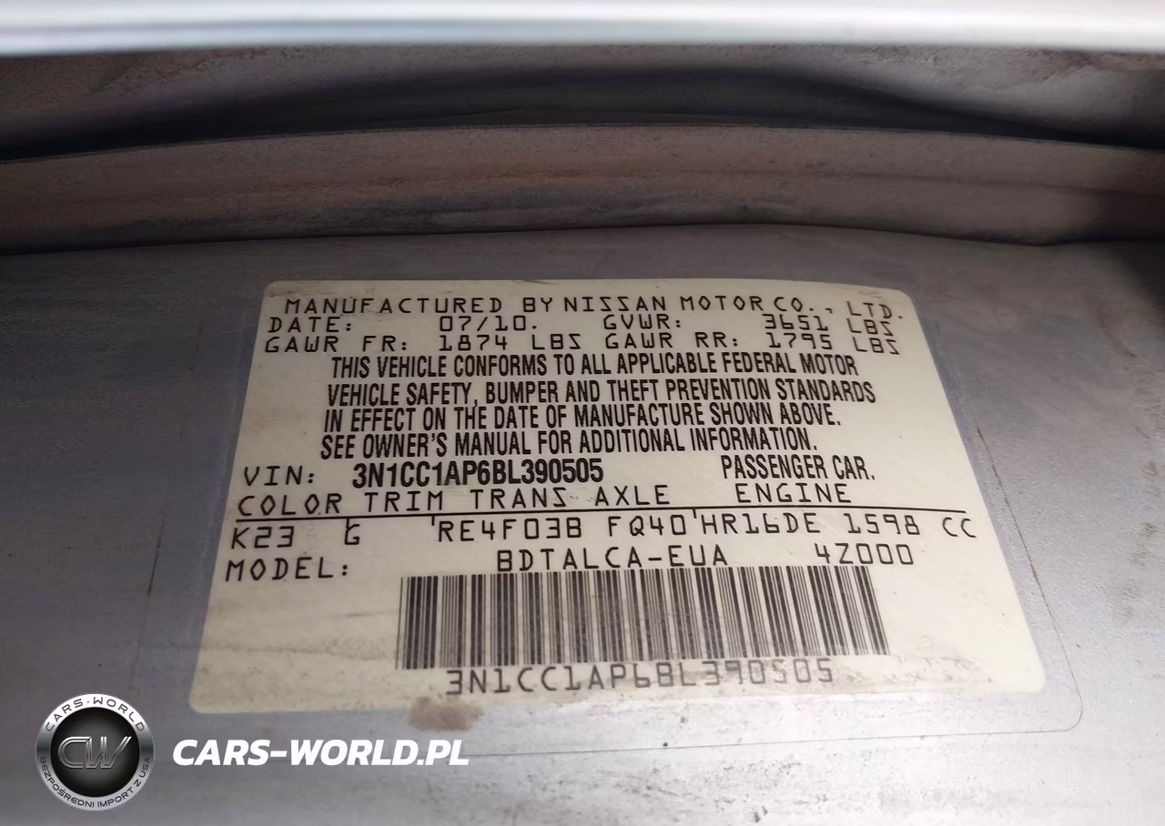 2011 Nissan Versa 1.6 VIN:3N1CC1AP6BL390505 - 9