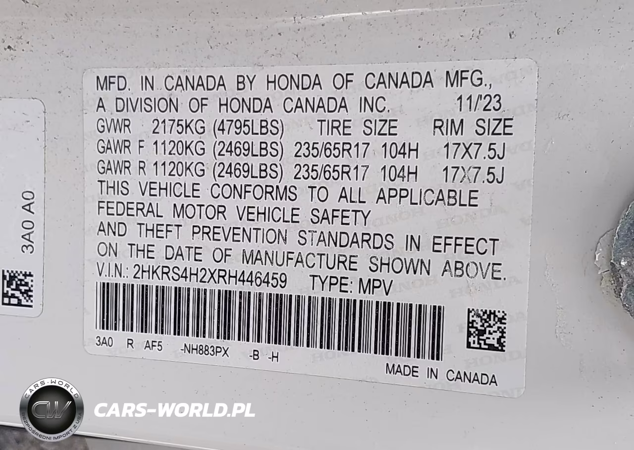 2024 Honda Cr-V Lx Awd VIN:2HKRS4H2XRH446459 - 9