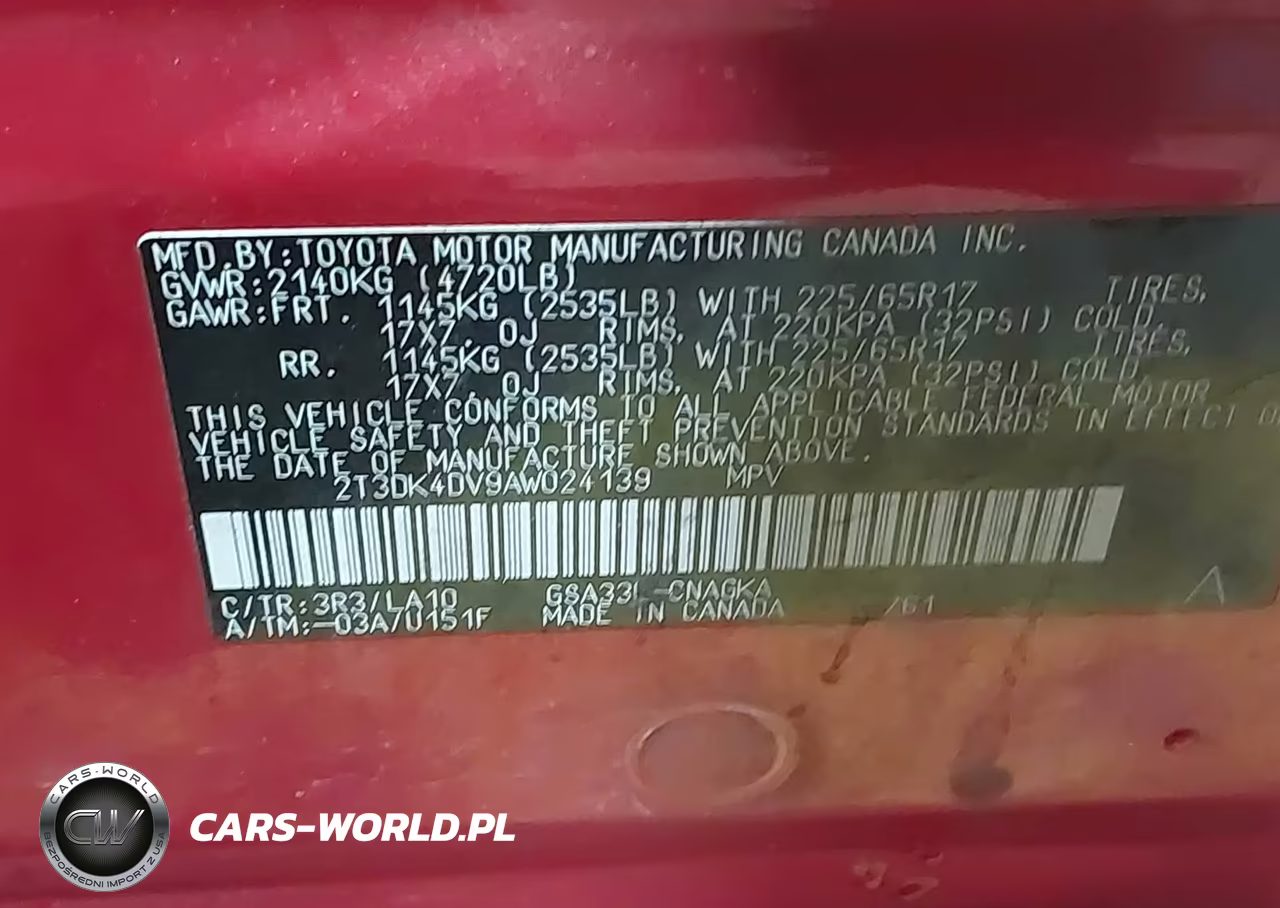 2010 Toyota Rav4 Limited V6 VIN:2T3DK4DV9AW024139 - 9