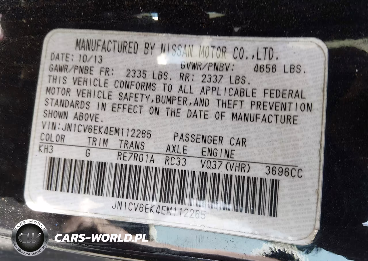 2014 Infiniti Q60 Journey VIN:JN1CV6EK4EM112265 - 9