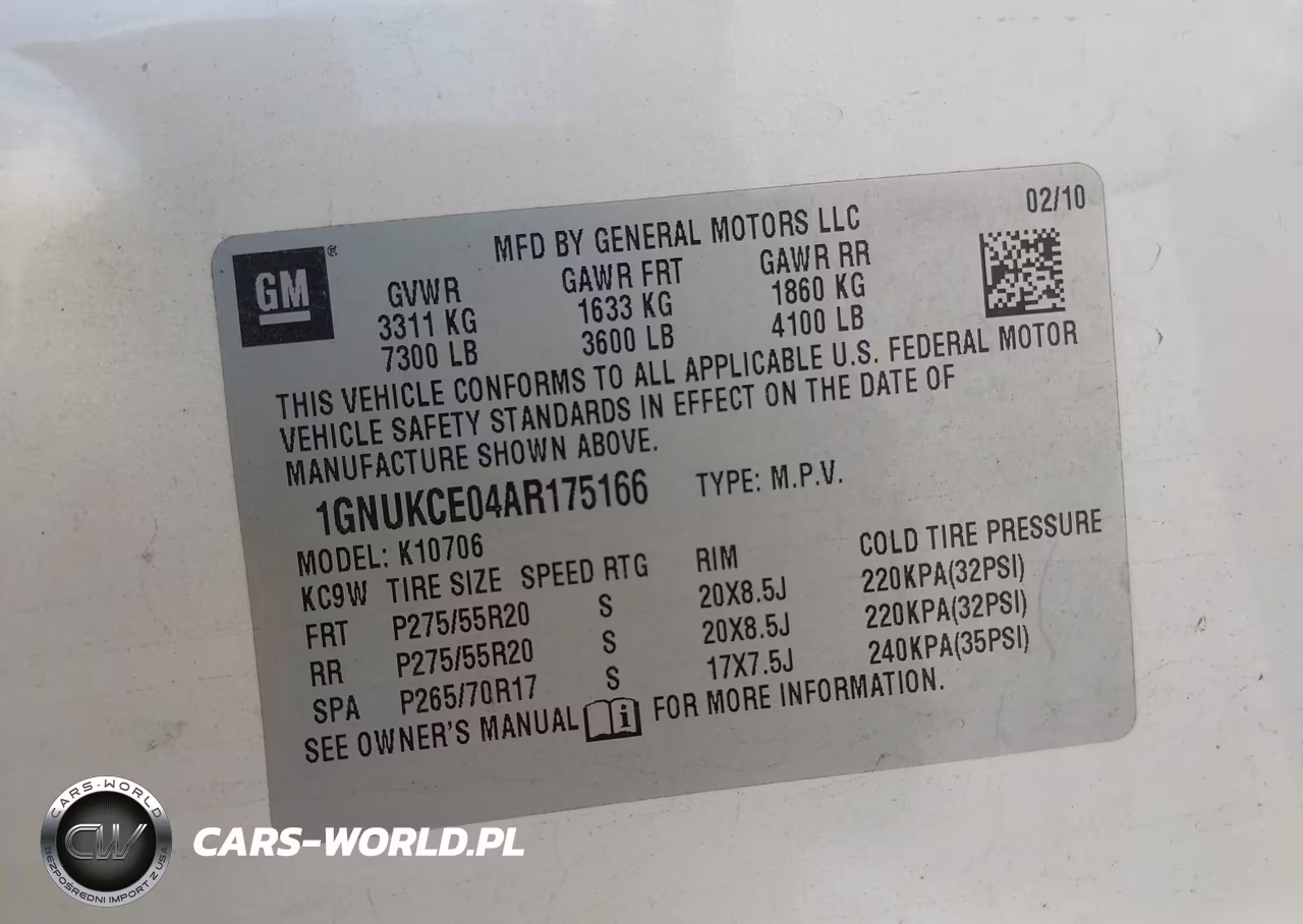 2010 Chevrolet Tahoe Ltz VIN:1GNUKCE04AR175166 - 9