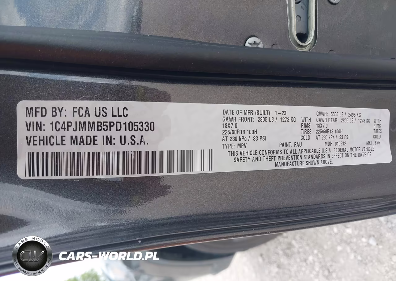 2023 Jeep Cherokee Altitude Lux 4X4 VIN:1C4PJMMB5PD105330 - 9