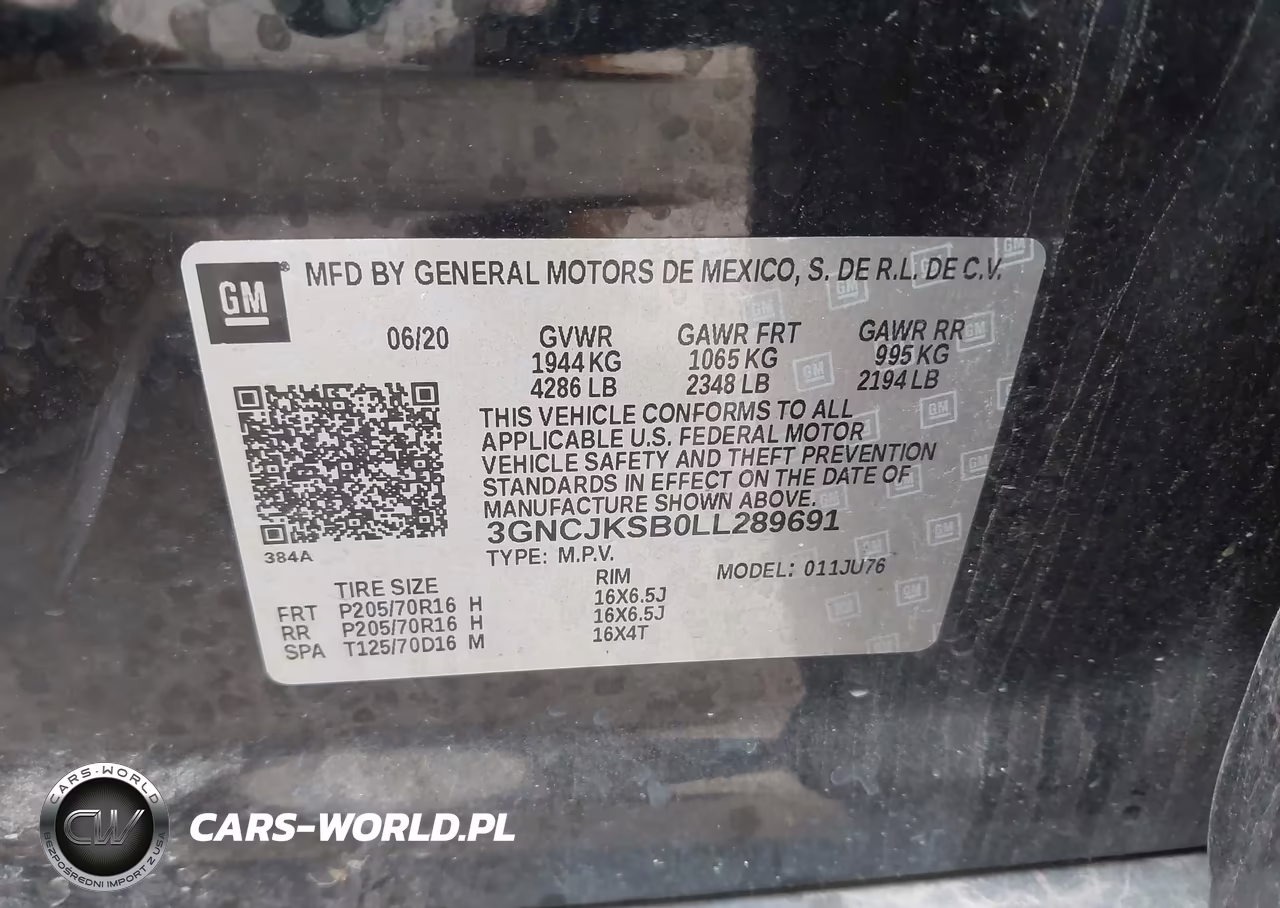 2020 Chevrolet Trax Fwd Ls VIN:3GNCJKSB0LL289691 - 9