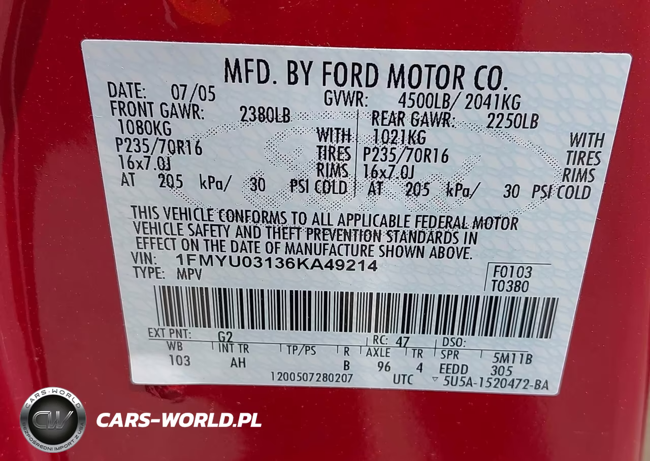 2006 Ford Escape Xlt-Xlt Sport VIN:1FMYU03136KA49214 - 9