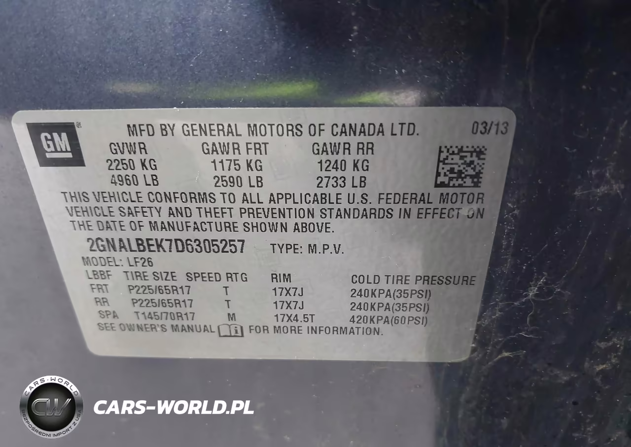 2013 Chevrolet Equinox Ls VIN:2GNALBEK7D6305257 - 9