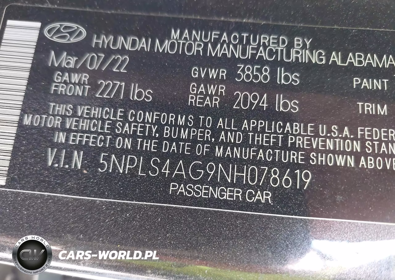 2022 Hyundai Elantra Sel VIN:5NPLS4AG9NH078619 - 9