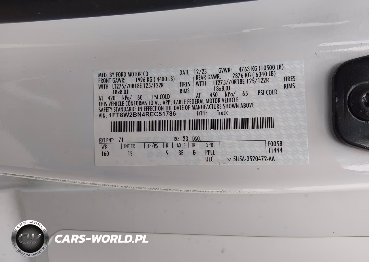 2024 Ford F-250 Xl VIN:1FT8W2BN4REC51786 - 8