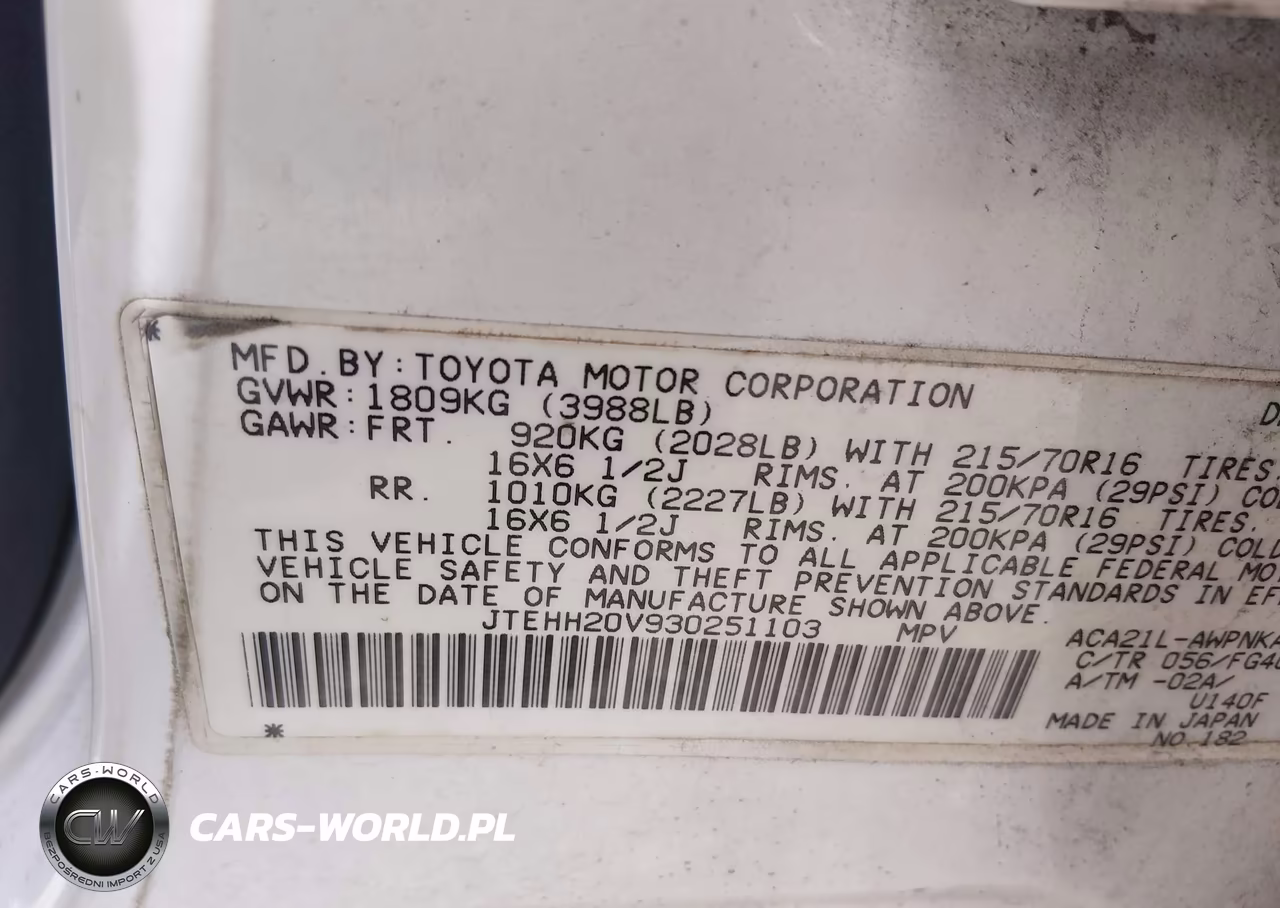 2003 Toyota Rav4 VIN:JTEHH20V930251103 - 9