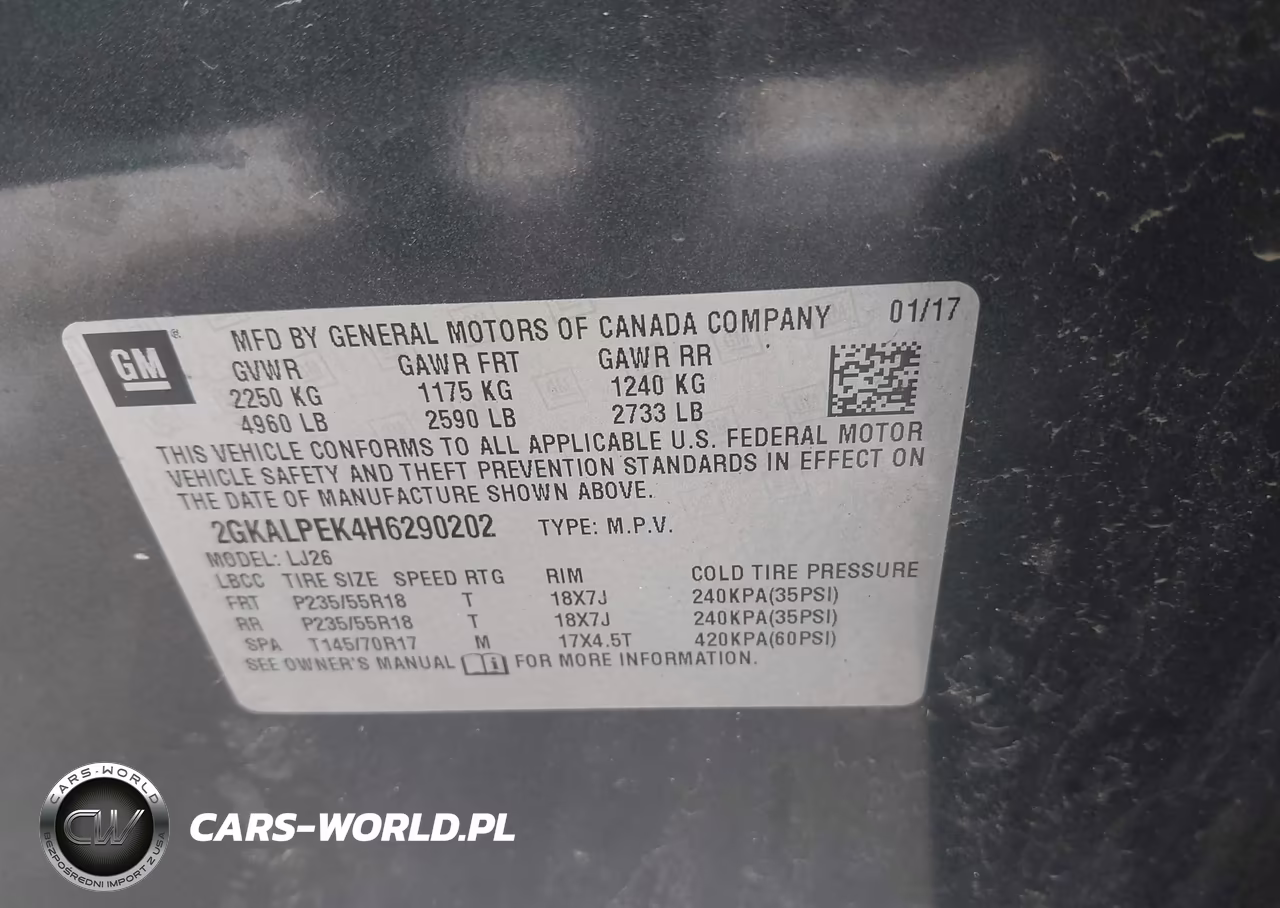 2017 GMC Terrain Slt VIN:2GKALPEK4H6290202 - 9