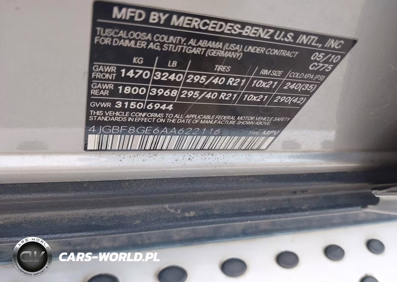 2010 Mercedes-Benz Gl 550 4Matic VIN:4JGBF8GE6AA622116 - 9