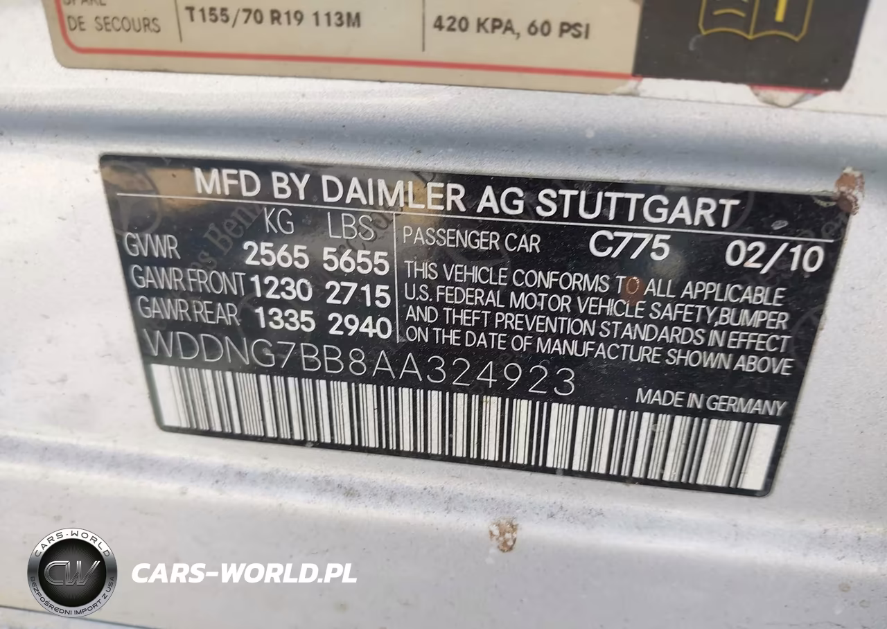 2010 Mercedes-Benz S 550 VIN:WDDNG7BB8AA324923 - 9