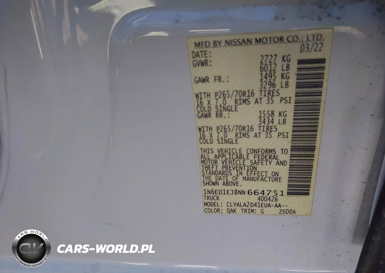 2022 Nissan Frontier S 4X2 VIN:1N6ED1EJ8NN664751 - 9