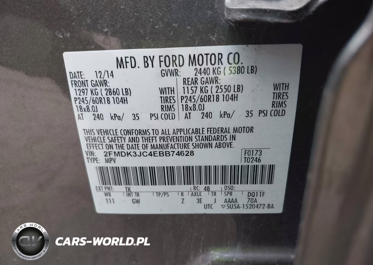 2014 Ford Edge Sel VIN:2FMDK3JC4EBB74628 - 9