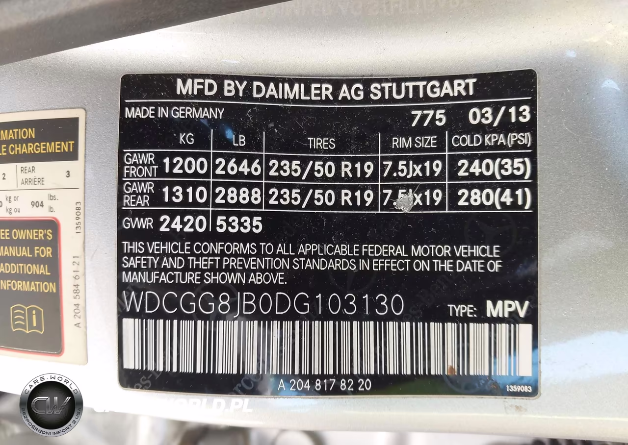 2013 Mercedes-Benz Glk 350 4Matic VIN:WDCGG8JB0DG103130 - 9