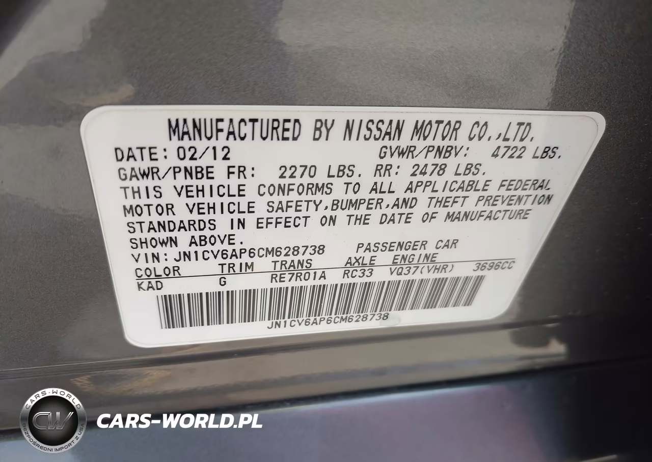 2012 Infiniti G37 Journey VIN:JN1CV6AP6CM628738 - 9