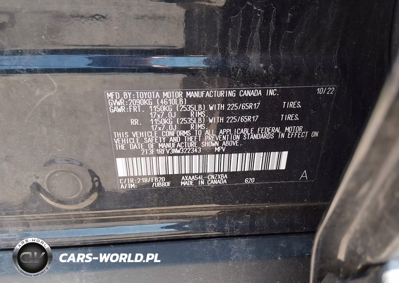 2022 Toyota Rav4 Le VIN:2T3F1RFV3NW322343 - 9