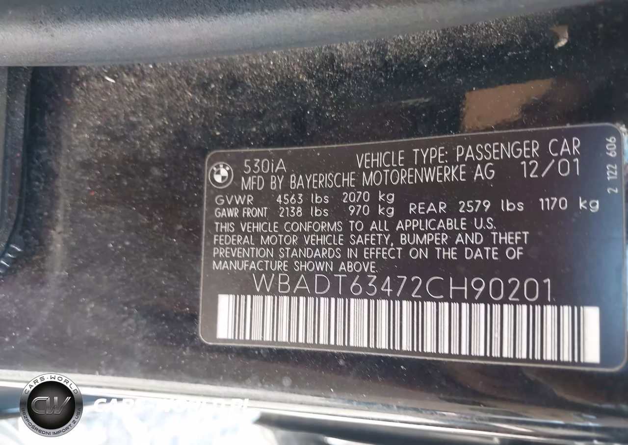 2002 BMW 530Ia VIN:WBADT63472CH90201 - 9