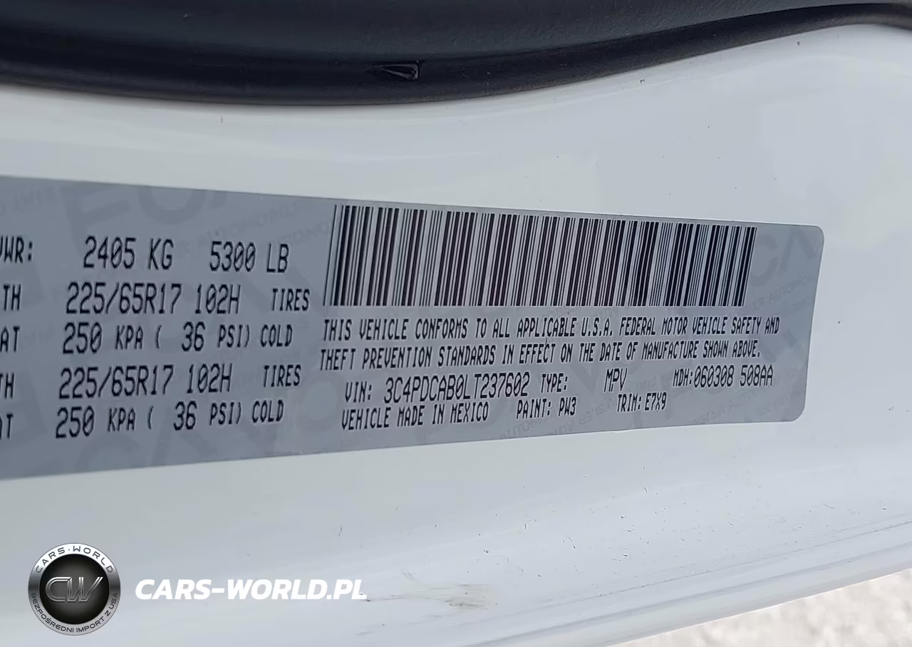 2020 Dodge Journey Se Value VIN:3C4PDCAB0LT237602 - 9