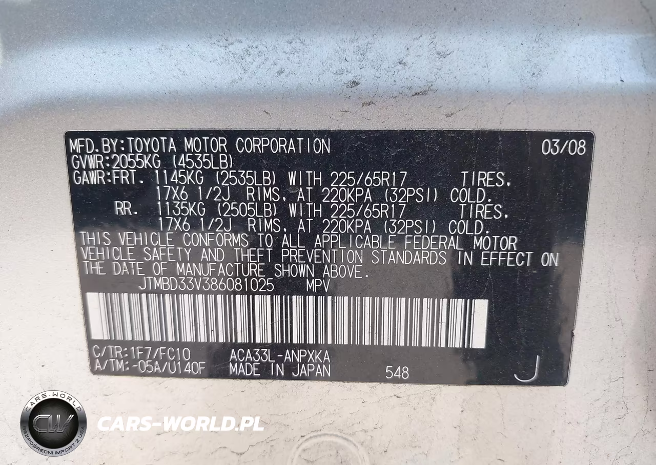 2008 Toyota Rav4 VIN:JTMBD33V386081025 - 9