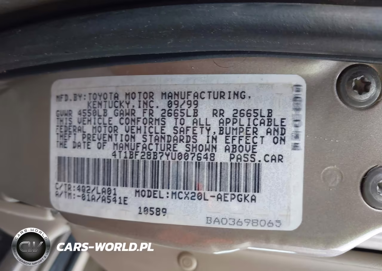 2000 Toyota Avalon Xls VIN:4T1BF28B7YU007648 - 9