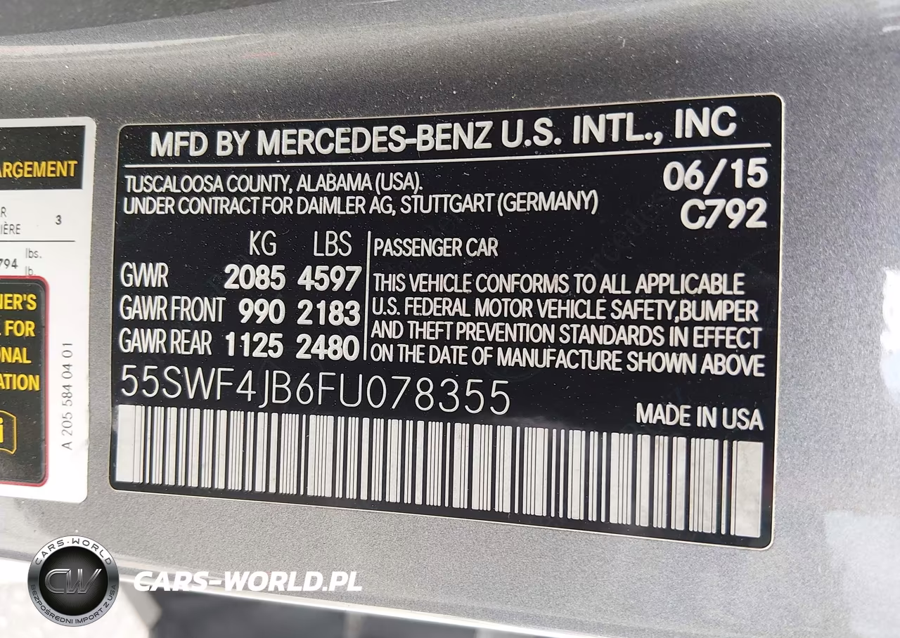 2015 Mercedes-Benz C 300 Luxury VIN:55SWF4JB6FU078355 - 9